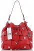 Vittoria Gotti Modna Torebka Skórzana Unikatowy Shopper Made in Italy Czerwona